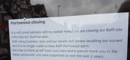 baffi porstwood closing sign 460