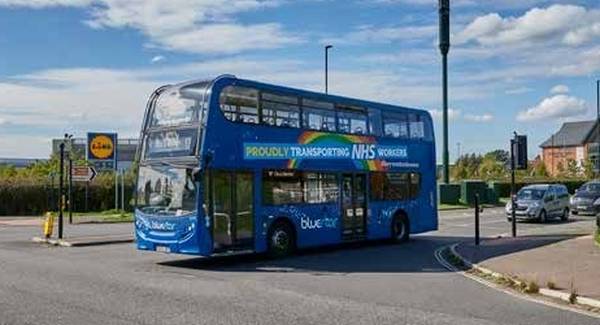 blue star bus stock photo SCC 600px