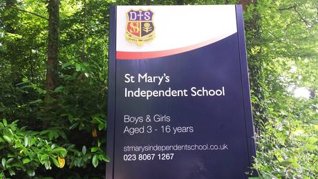 st marys independent school sign copyright bitterneparkinfo