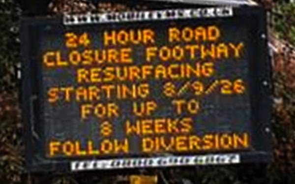 west end road chalk hill closure sign aug 26 CU 600px