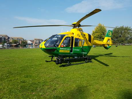 air ambulance in riverside park sept 20
