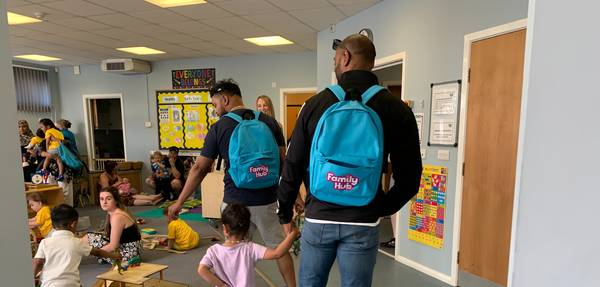 dads with family hubs backpacks SCC