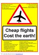 cheap flights cost the earth poster